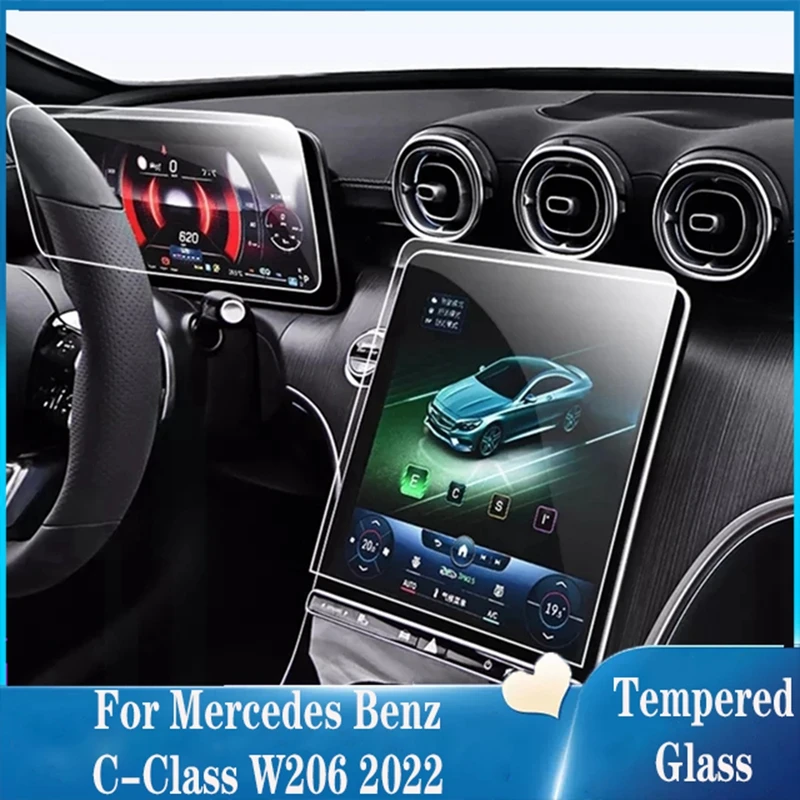 For Mercedes Benz C-Class W206 2022 Car Navigation Display Tempered Glass Screen Protector Auto Interior Accessories