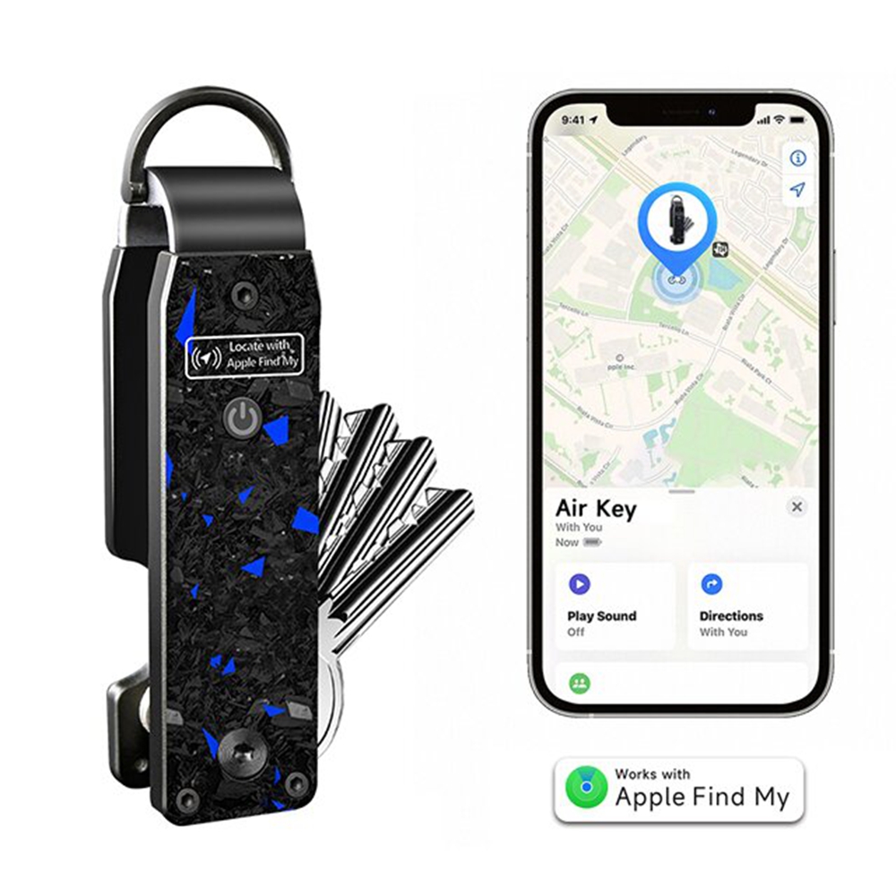 Air Keychain, sleutelorganizer werkt met Apple Find My, ingebouwde AirTag-chips, autosleutelhangers met GPS-tracker, sleutelzoeker (alleen iOS)