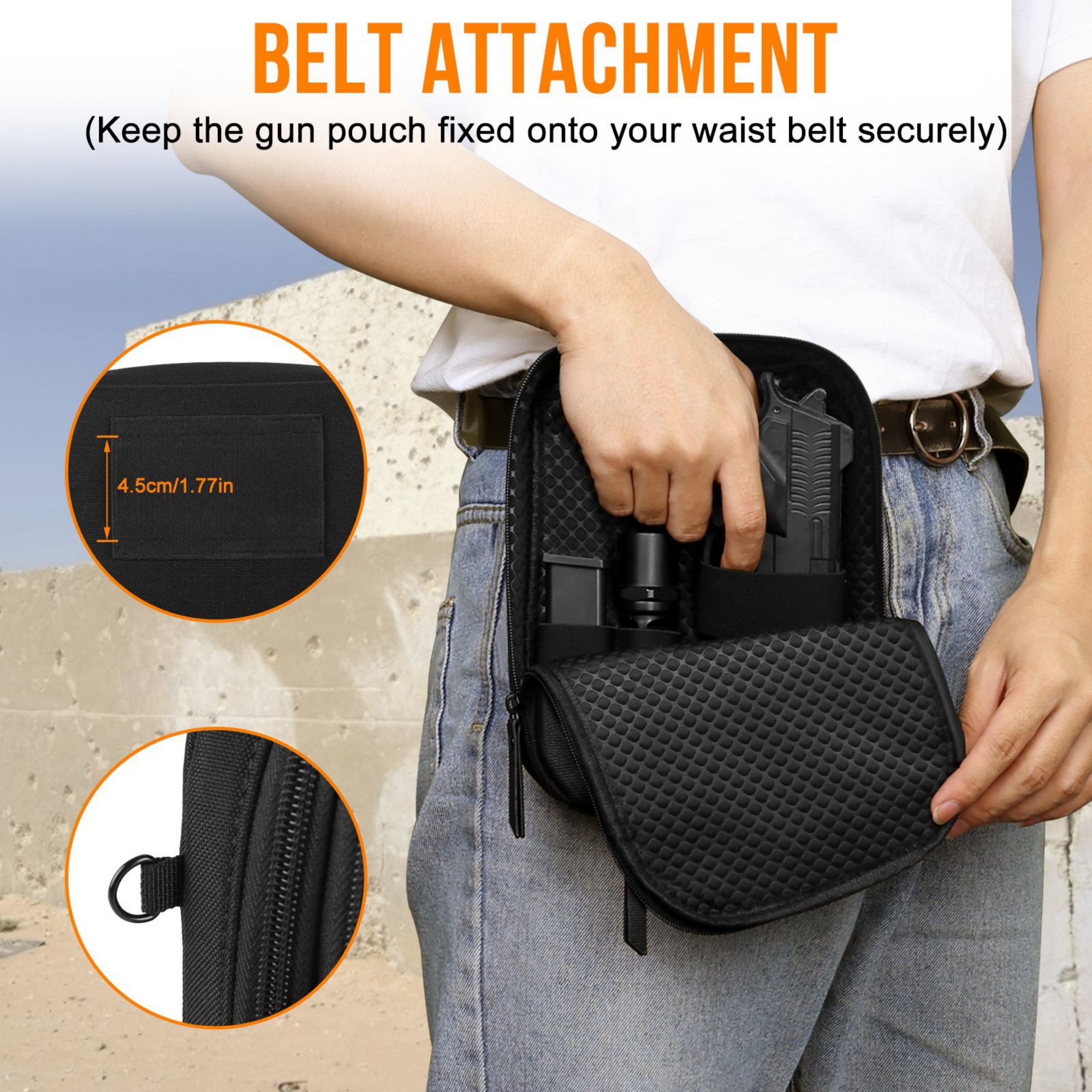 Tas bahu taktis luar ruangan tas penyimpanan multifungsi tas pistol diagonal tas bahu taktis kotak senjata portabel tersembunyi
