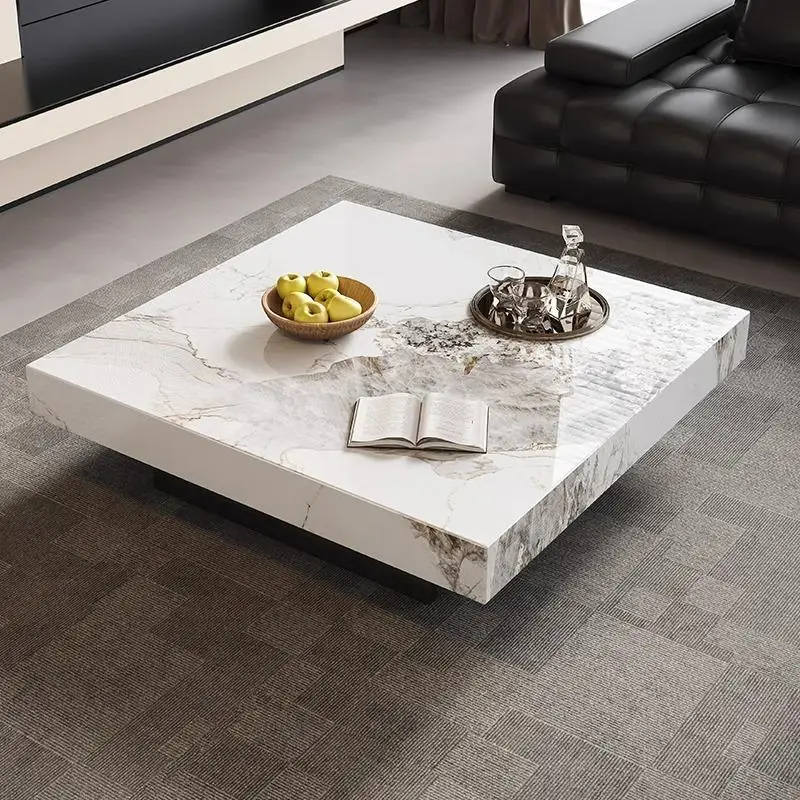 Minimalistischer, einzigartiger Couchtisch, luxuriöser, moderner Designer-Nordic-Couchtisch, ästhetisch stehend, bewegliche Couchtisch-Möbel aus Holz