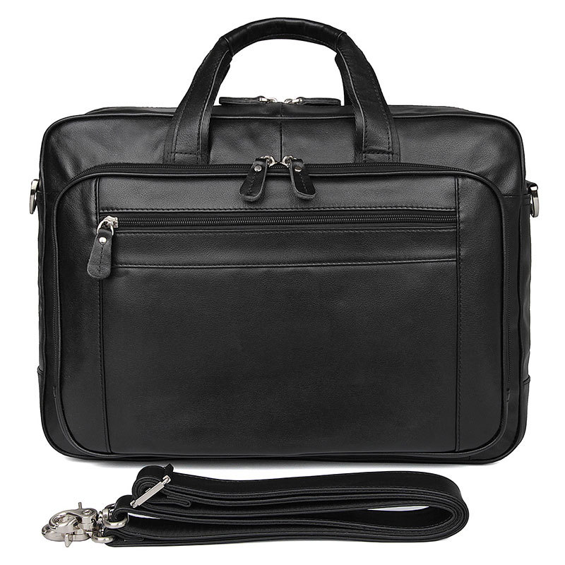 Luxury Full Grain Genuine Leather Men's Briefcase Business Bag Large 17"Laptop Bag Messenger Shoulder Bag Office Tote Handbag