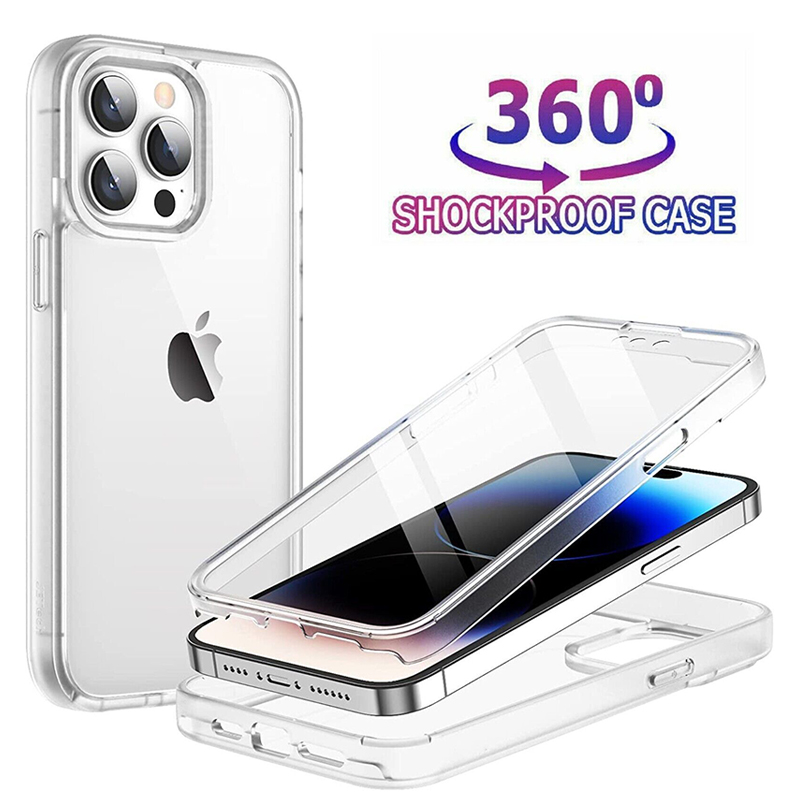 360 PC de cuerpo completo + TPU funda protectora a prueba de golpes para iPhone 14 15 16 Pro max 13 12 11 X XS XR 7 8 Plus SE 2020
