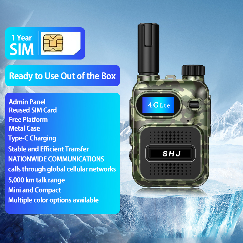 Radios SHJ 4G PoC con 2 tarjetas Sim anuales adicionales: solución de comunicación definitiva para empresas y equipos walkie-talkie Dur