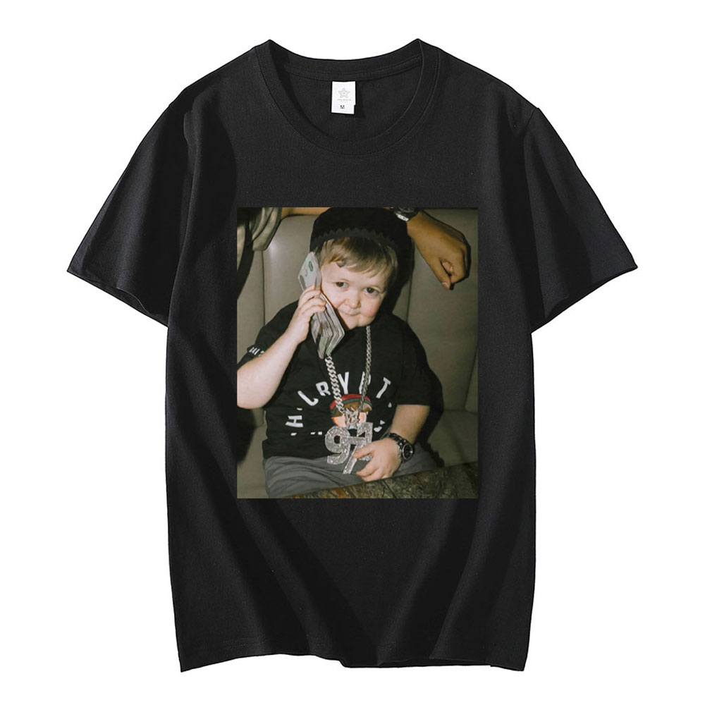 Hasbulla Fighting 티셔츠 미니 Khabib Blogger 그래픽 티셔츠 남성 여성 고품질 오버 사이즈 티셔츠 streetwear # 915006