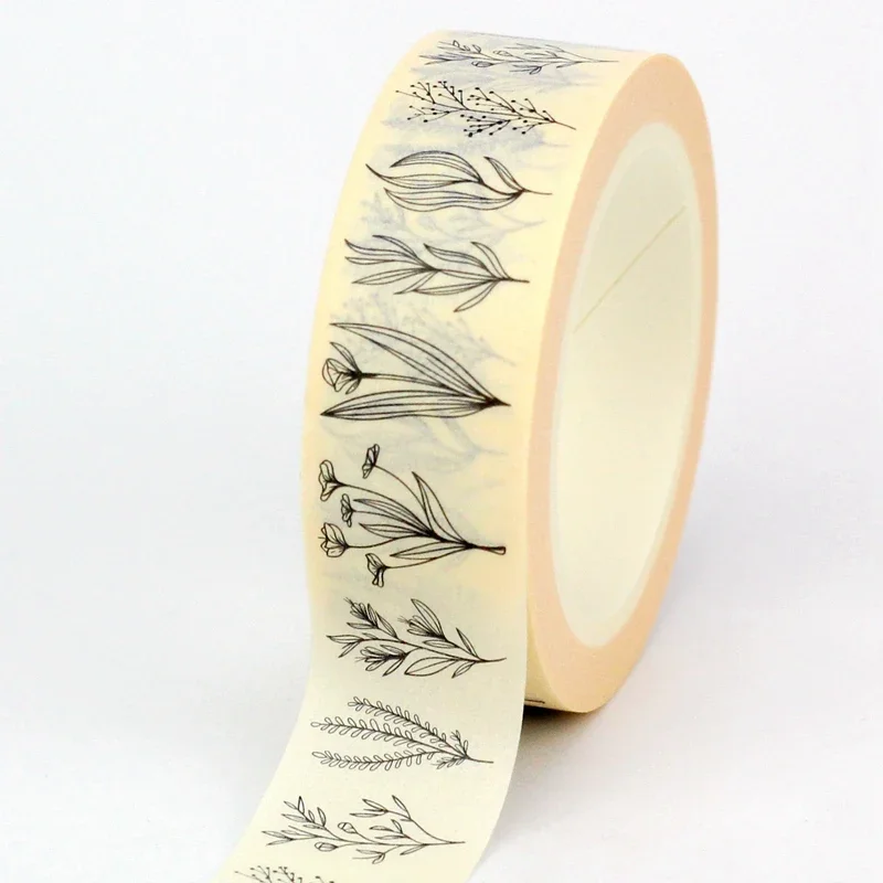 NEW 1PC 10M Decorative Botanic Herbs Wild Flowers Washi Tape for Scrapbooking Diary Adhesive Masking Tape Kawaii Stationery