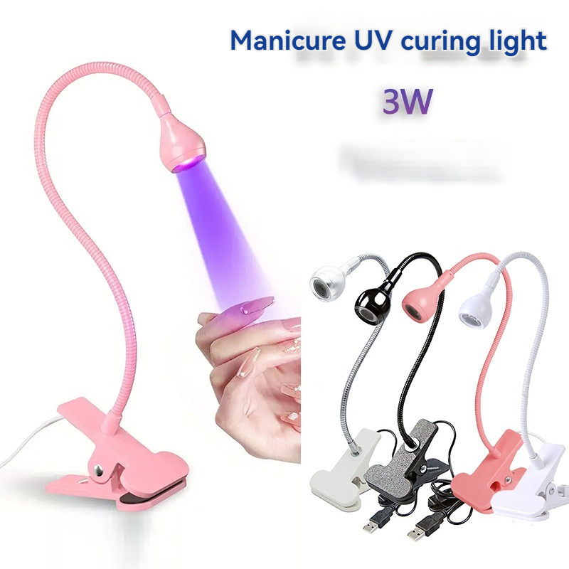 โคมไฟตั้งโต๊ะ LED Nightlight Gooseneck โคมไฟเล็บ UV Curable โคมไฟสีม่วงซ่อมโทรศัพท์มือถือโคมไฟ USB คลิปโคมไฟหอพัก