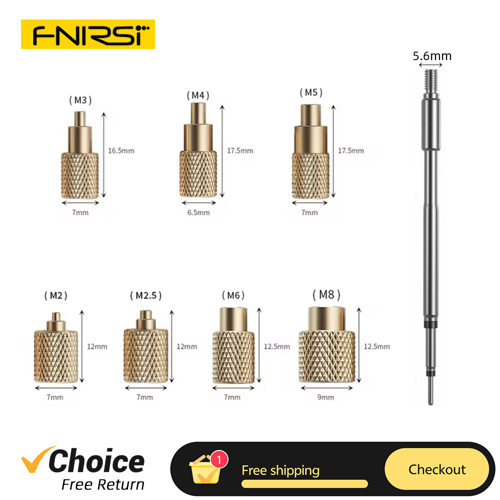 FNIRSI HS02A 3D Hot Melt Porca Impressão Especializada Ferro de Solda Rosca Interna Cabeça de Imprensa Kit de Inserção de Porca Incorporada