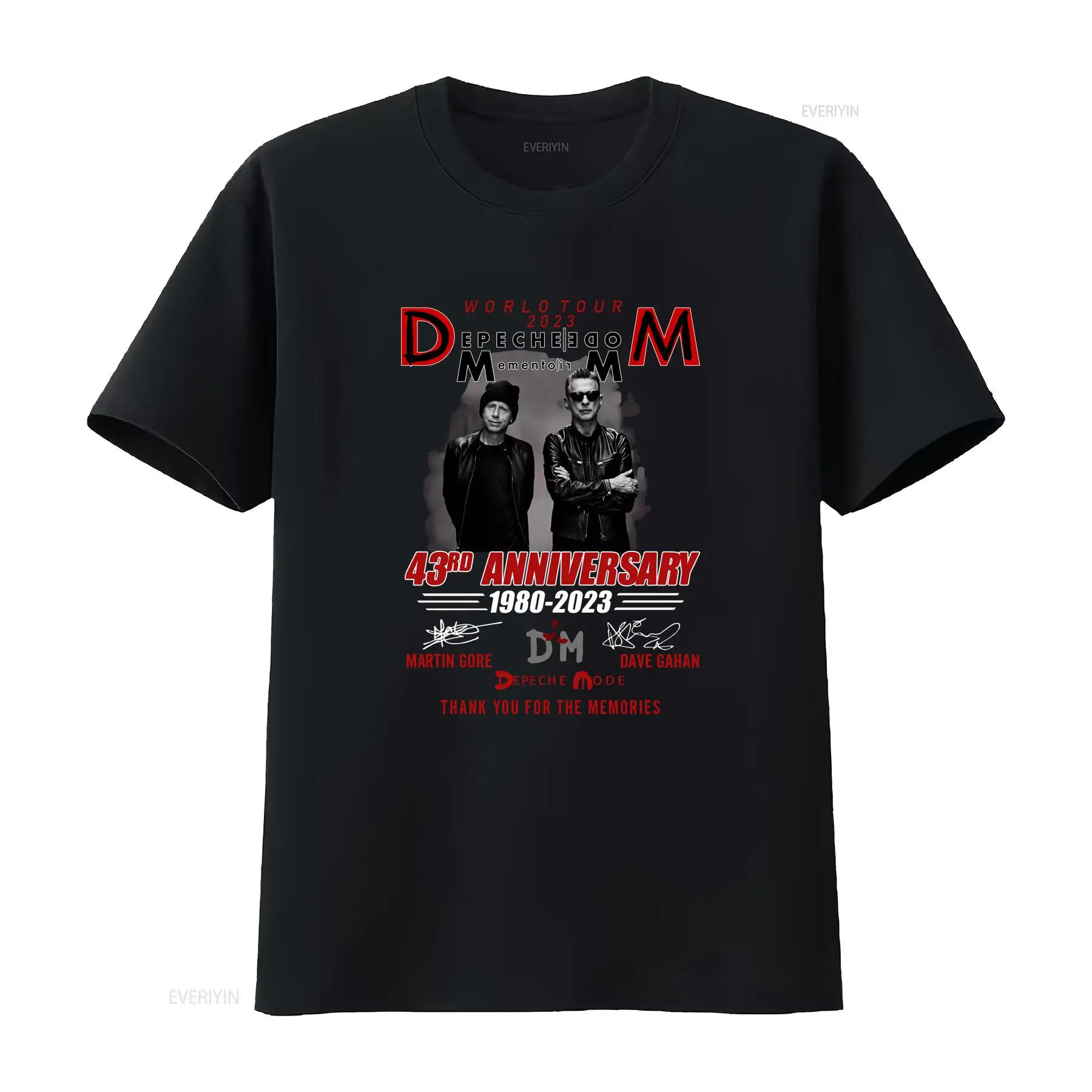 Thank You For The Memories Depech Mode All size T Shirt vintage Washed Breathable Comfortable Casual Top For Everyday Wear
