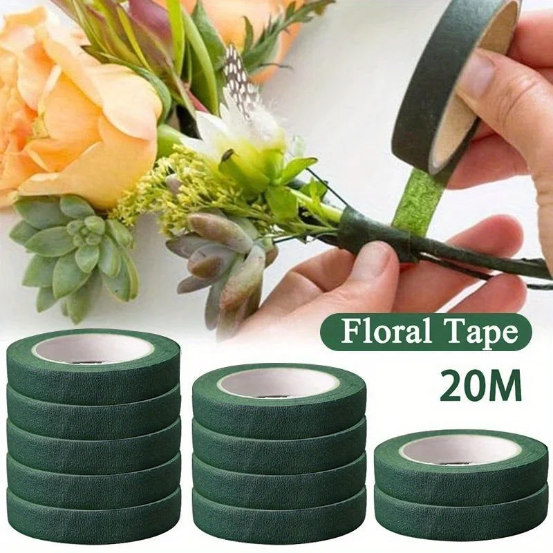 Floriculture Tape Selbstklebender Blumenstrauß Blumenstiel Papierbänder Staubblatt Verpackung Florist DIY Dekorative Blumen Hochzeitszubehör