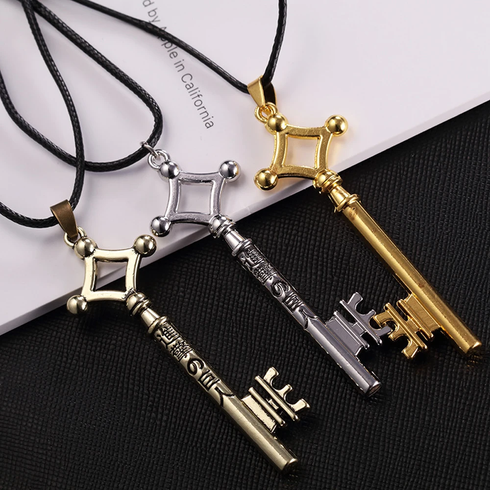 SUMENG 2024 Attacco Su Titano Collana Eren Chiave Shingeki No Kyojin Ciondolo Moda Vintage Retro Anime Gioielli Per Gli Uomini Cosplay