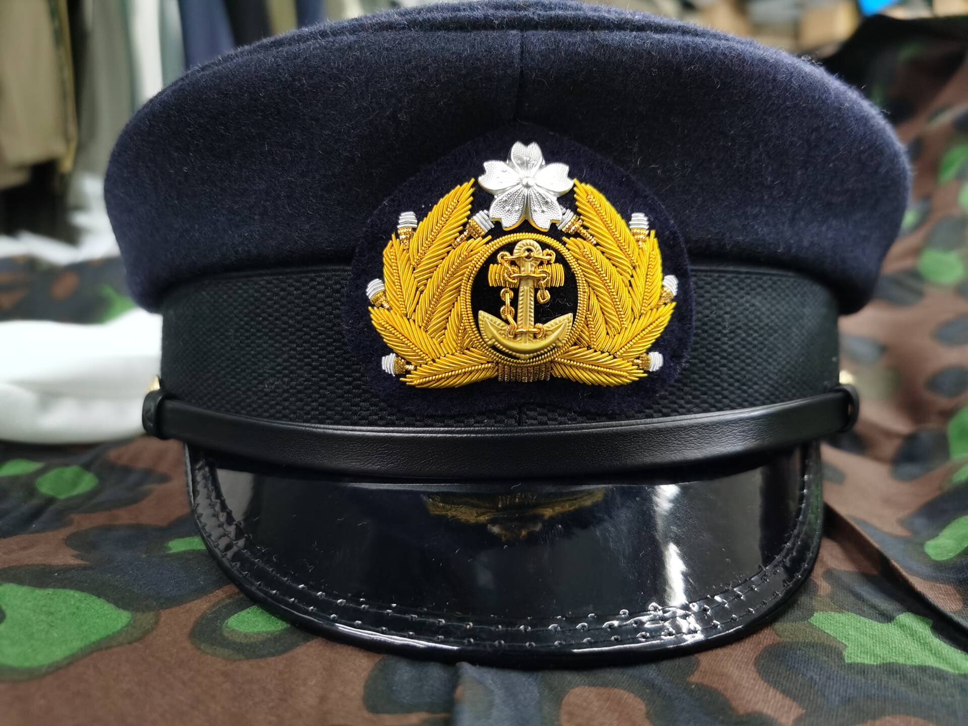 Большая шляпа EMD, Солнцезащитная шляпа, JP, шерстяная, темно-синяя