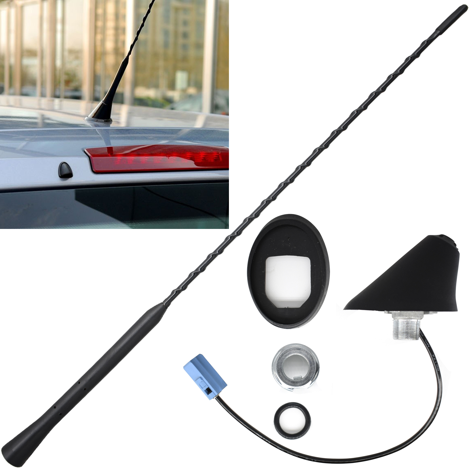 หลังคารถ Rod เสาอากาศฐานยางซีลปะเก็นสําหรับ Vauxhall Opel Astra Corsa Zafira Meriva อุปกรณ์จัดแต่งทรงผม