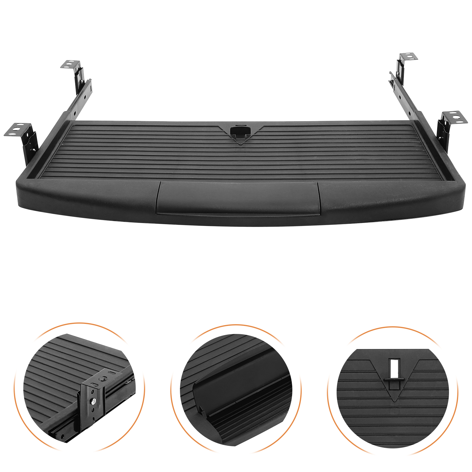 Black Keyboard Tray Drawer Style Computer Keyboard Tray Under Desk Storage Tray Desk ganizer Office Furniture Practical