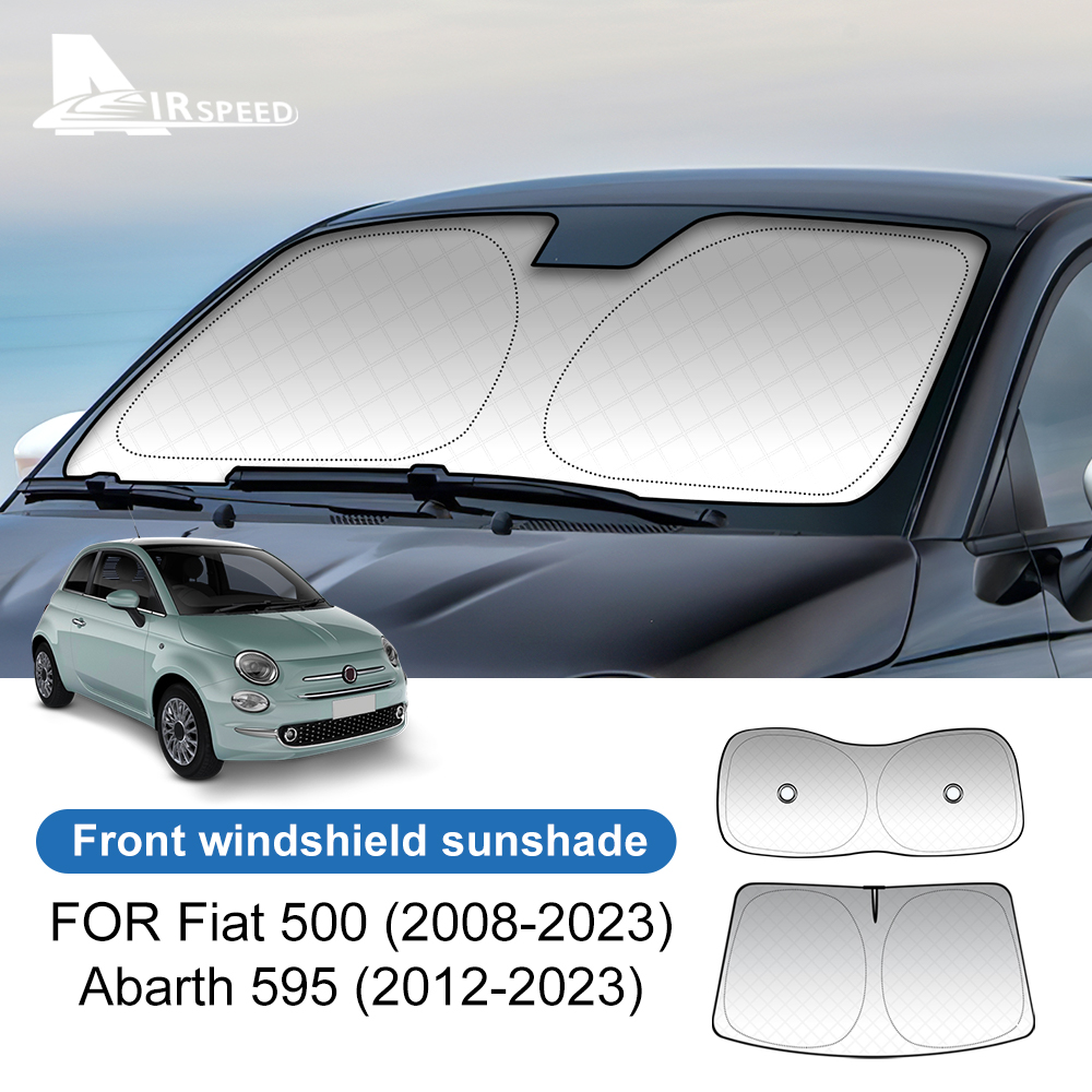Car Front Sunshade Windshield For Fiat 500 2008-2023 For Abarth 595 2012-2023 Car Visor Windscreen Folding UV Protection