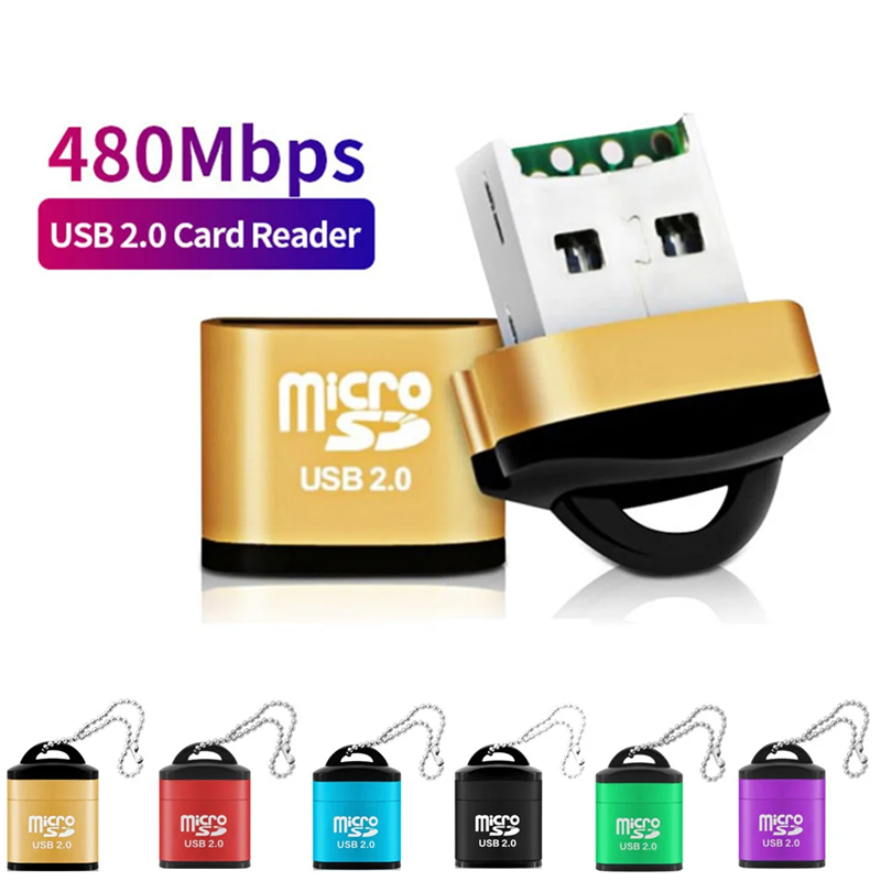 Mini USB Micro SD/TF Memory Card Reader USB 2.0 อะแดปเตอร์ความเร็วสูงสําหรับเดสก์ท็อปคอมพิวเตอร์แล็ปท็อปโน้ตบุ๊คอุปกรณ์เสริม cartridg