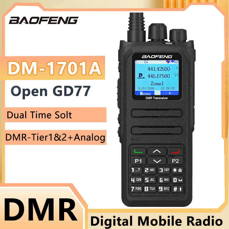 DM-1701A actualización abierta GD77 Baofeng DMR Digital DM-1701 Walkie Talkie de largo alcance modo Dual analógico ranura de tiempo Dual nivel 1 + 2 Radio