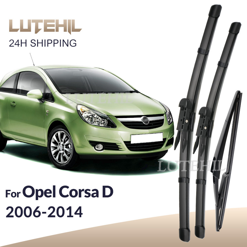 Do Opel Corsa D 2006-2014 2007 2008 2009 2010 Wycieraczki przednie i tylne Wycieraczki przedniej szyby Szczotki szyby przedniej 26"+16"+12"
