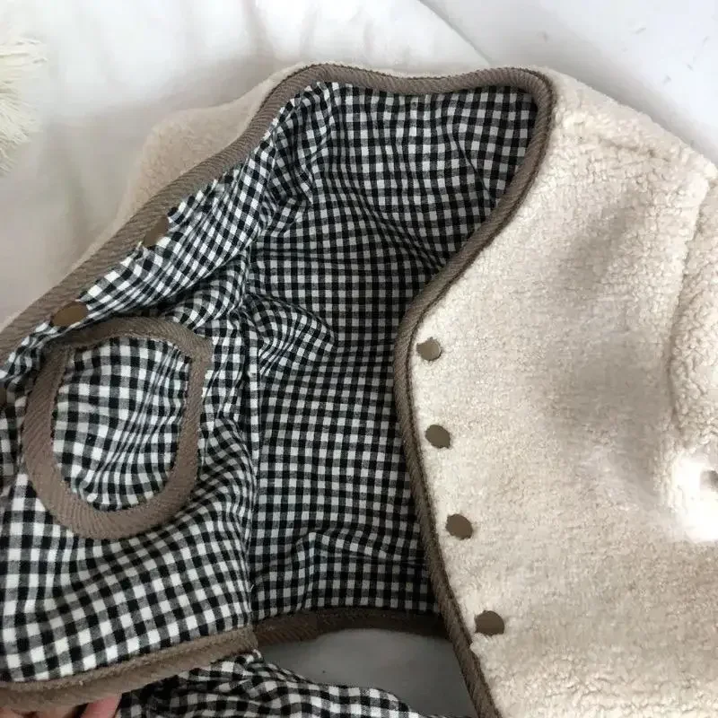 Mode Neue Herbst und Winter Warme Jacke Zwei Seiten Tragen Plaid Plüsch Jacke Kinder Jacken Winter Kleidung DGUKYM 12042