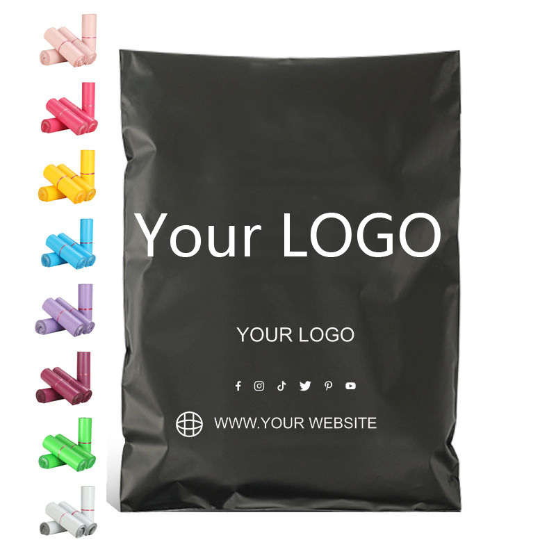 Bolsas biodegradables de plástico Biodegradable para correo, embalaje de ropa con logotipo personalizado, ecológico y Compostable, 50 y 100 unidades