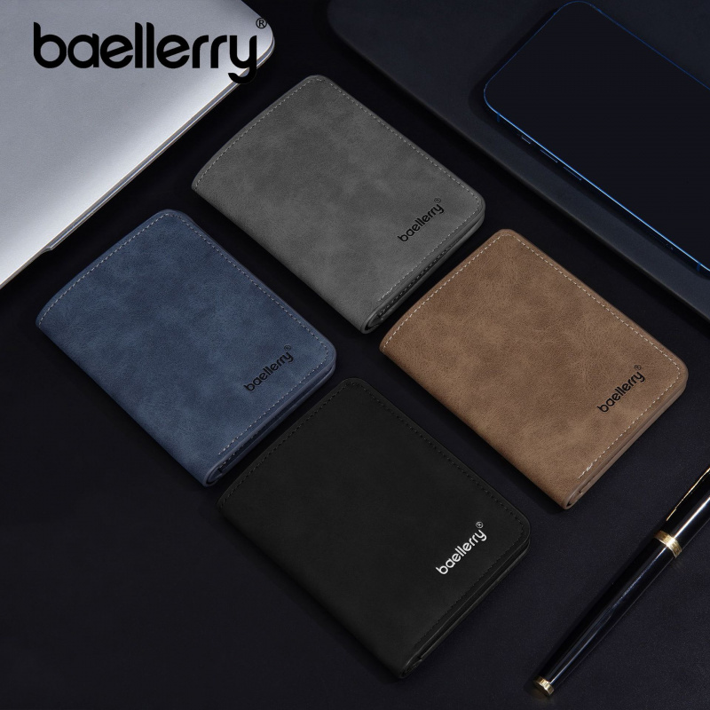 Nouveau portefeuille court pour homme, porte-cartes, combo antivol, minimaliste, en cuir PU