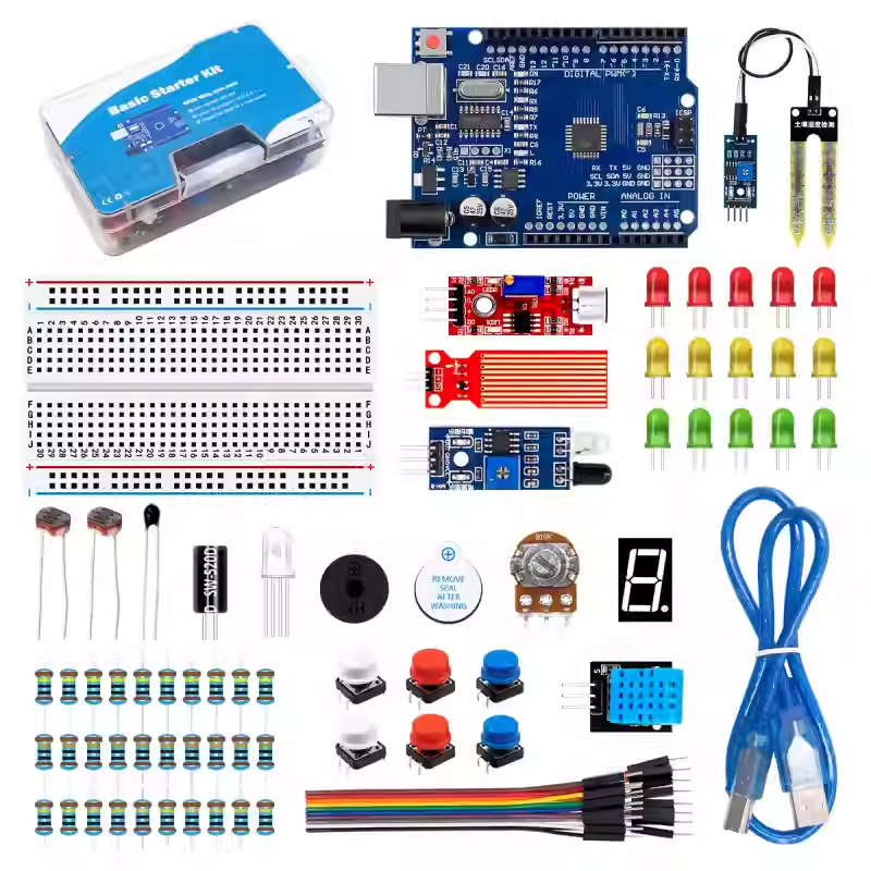 400-gaats breadboard met UNO R3 geüpgraded board, sensor LED-kit voor Arduino DIY Maker Learning Electronic Development Starter Kit