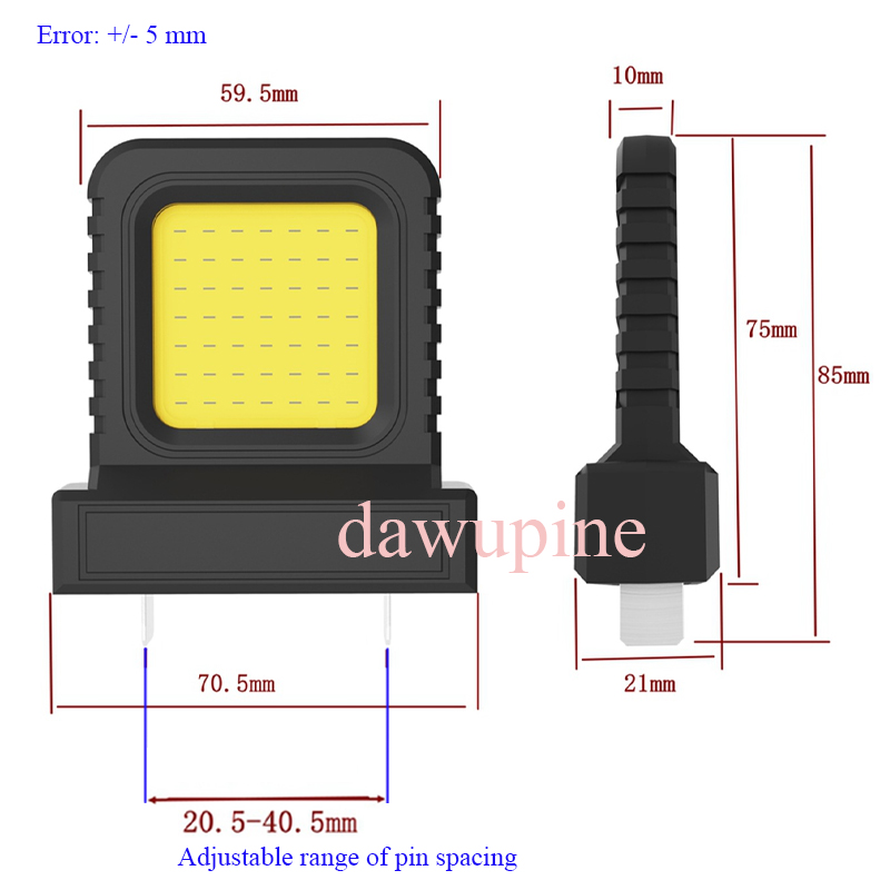 Power Tool Accessories LED Work Light for Makita for Milwaukee for Dewalt for Bosch for Dayi Lomvum Zhipu 18V-21V Li-ion Battery