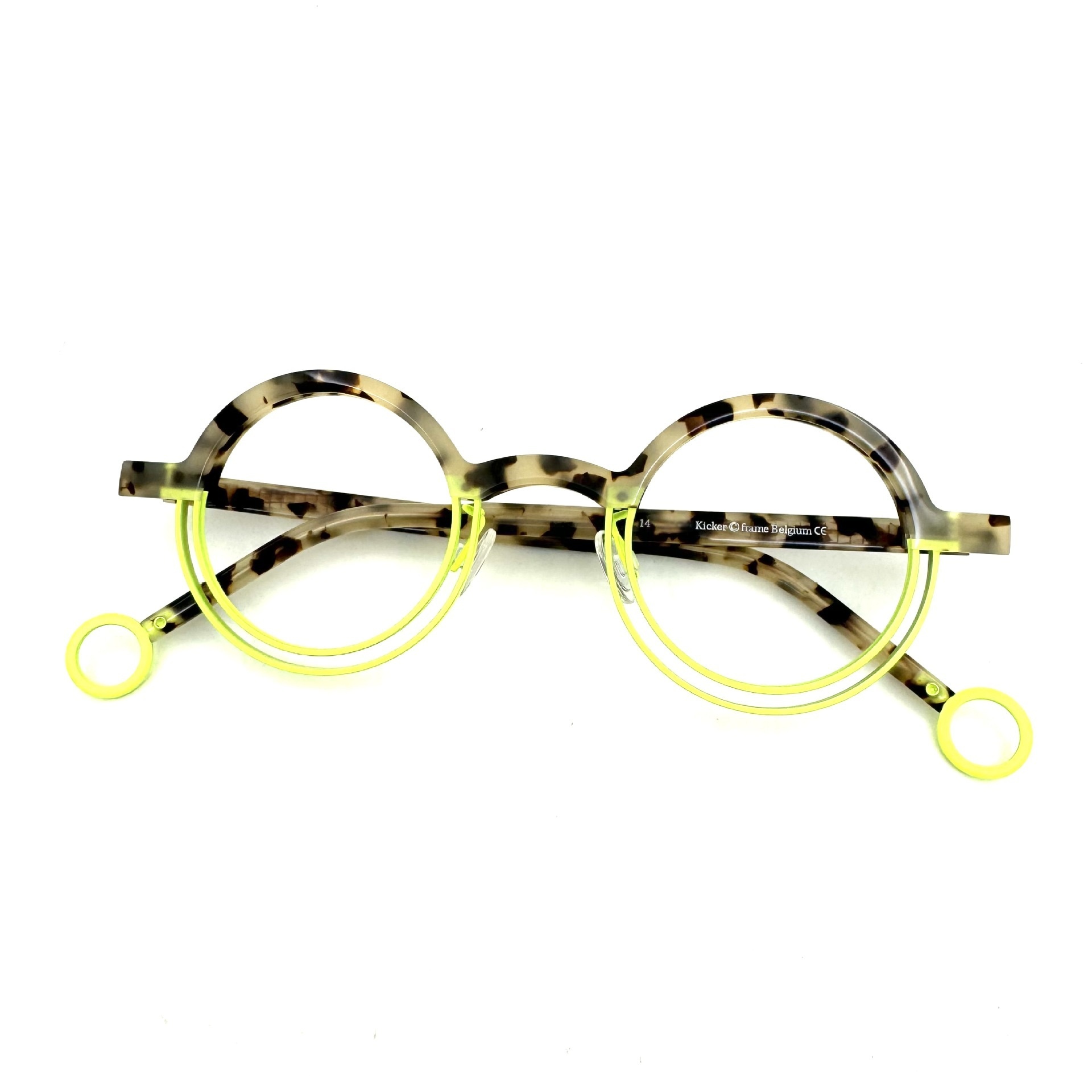 เบลเยียม Designer รอบหนาอิตาลีเต่าสีขาว Acetate แว่นตาแว่นตากรอบแว่นตาผู้ชายผู้หญิงแว่นตา kicker