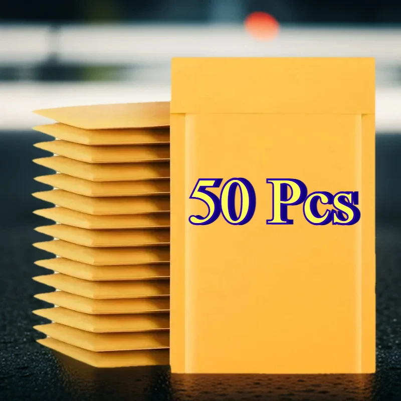 50 Uds. Sobres de burbujas Kraft sobres acolchados de papel sobres de embalaje de envío sobres de almacenamiento Postal de mensajería