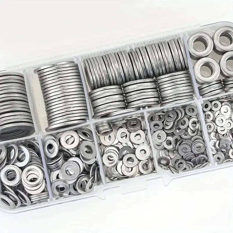Ensemble de rondelles plates en acier inoxydable 360/580 pièces 304, parfait pour la décoration intérieure, la réparation d'usine, les cuisines, les magasins et plus encore