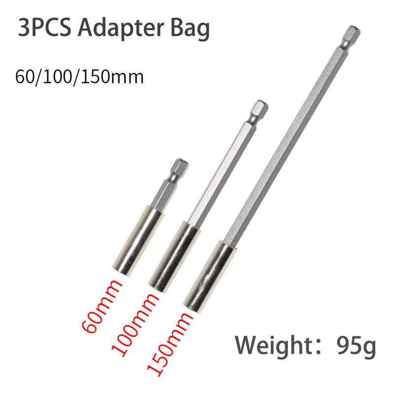 Diywork 1/4 "60/100/150mm suporte de broca magnética hexagonal extensão durável broca driver manga adaptador barras chave de fenda