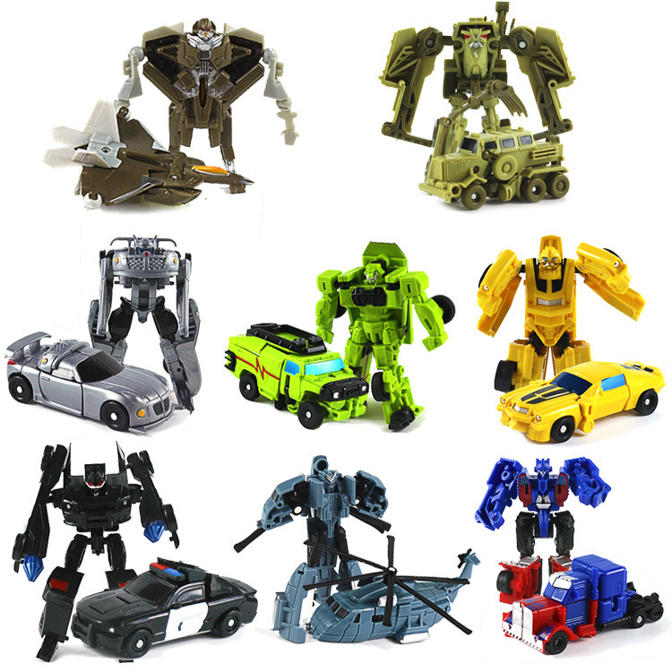 Mainan Action Figure Pesawat Mobil Robot Transformasi Robocar Deformasi Mini Model Klasik untuk Hadiah Mainan Mobil PVC Anak Laki-laki