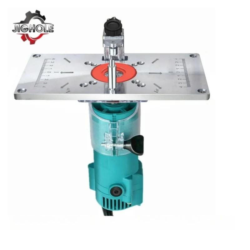 Placa de inserción de mesa enrutadora de carpintero de aluminio, bancos multifuncionales para carpintería, máquina cortadora de carpintero, tablero de grabado