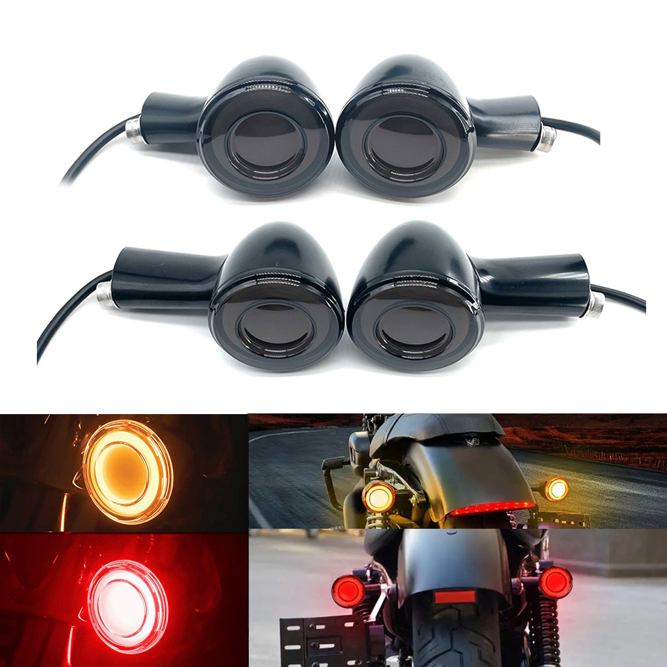 Clignotant LED pour motos, feu arrière de frein, indicateur clignotant pour Sportster XL883 XL1200 1992-up pour Electra Glide