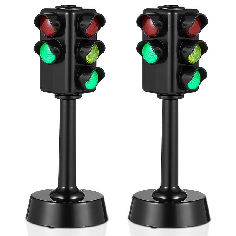 2 pièces feux de circulation Simulation feux de signalisation feux de route décor de bureau marqueur de signalisation feux modèle jouets pour enfants