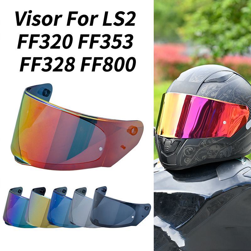 Wizjery do kasków motocyklowych LS2 FF320 Stream FF353 Rapid FF328 FF800, zamienne dodatkowe soczewki, czarne irydowe srebrne