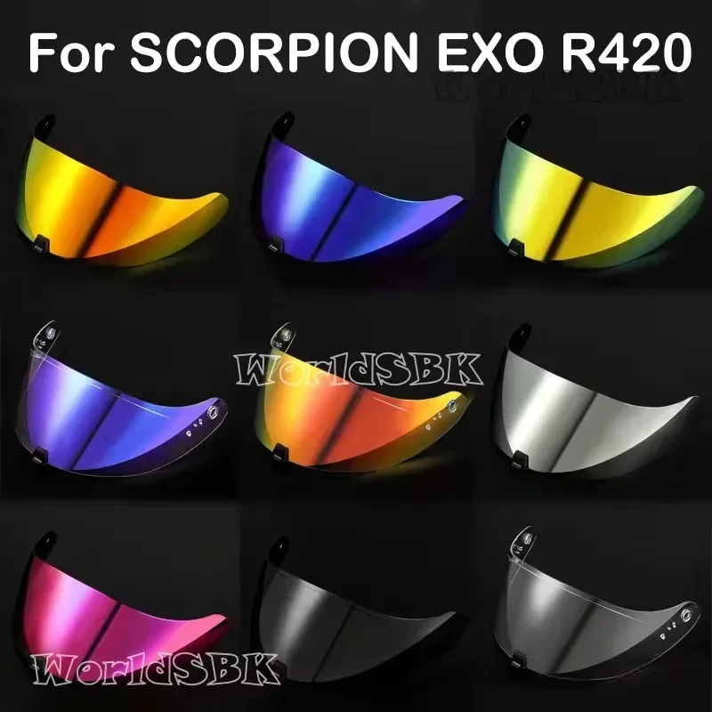 VOOR SCORPION EXO-R420 Helm Vizier Schild Lens Motorfiets Accessoires Integraalhelm Anti-Uv Scorpion EXO-R420 Casco Moto