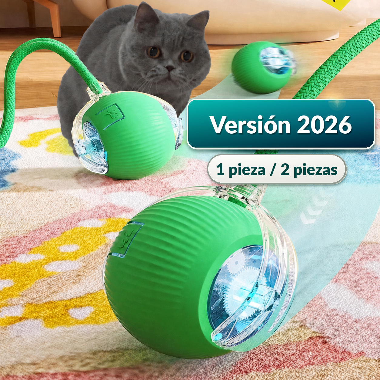 Nuevo Juguete Interactivo para Gatos, Pelota Automática Rodante, Recargable, Inteligente, para Gatitos