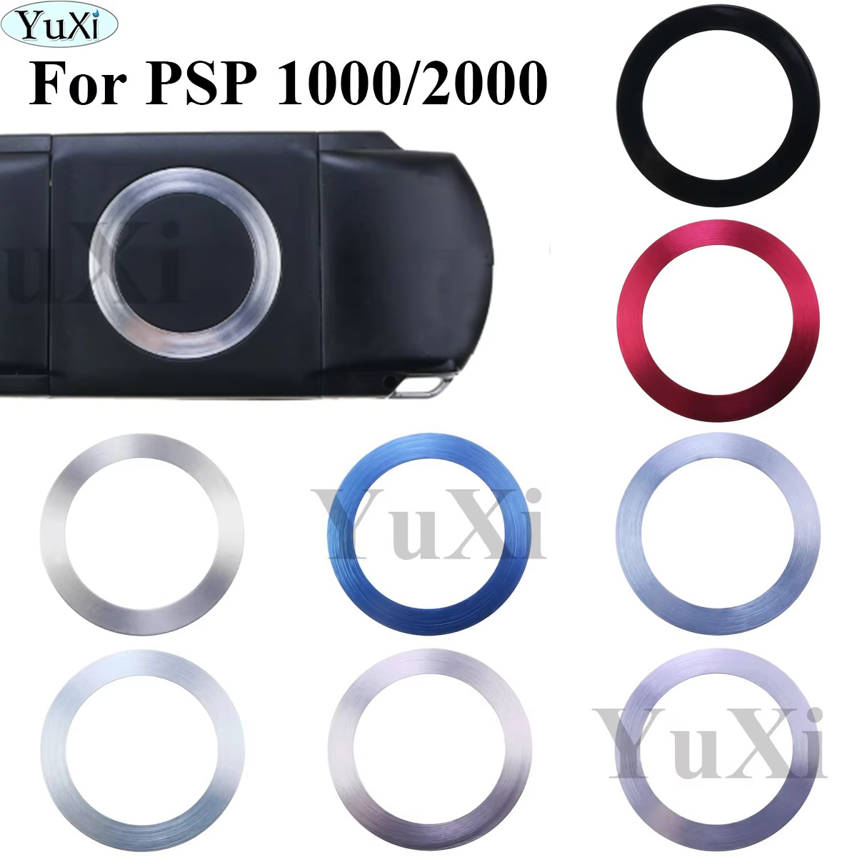 1PC Voor PSP 2000 1000 Kleurrijke Stalen Ring Vervanging voor PSP1000 PSP2000 UMD Achterdeur Cover Ring Game Console Accessoires