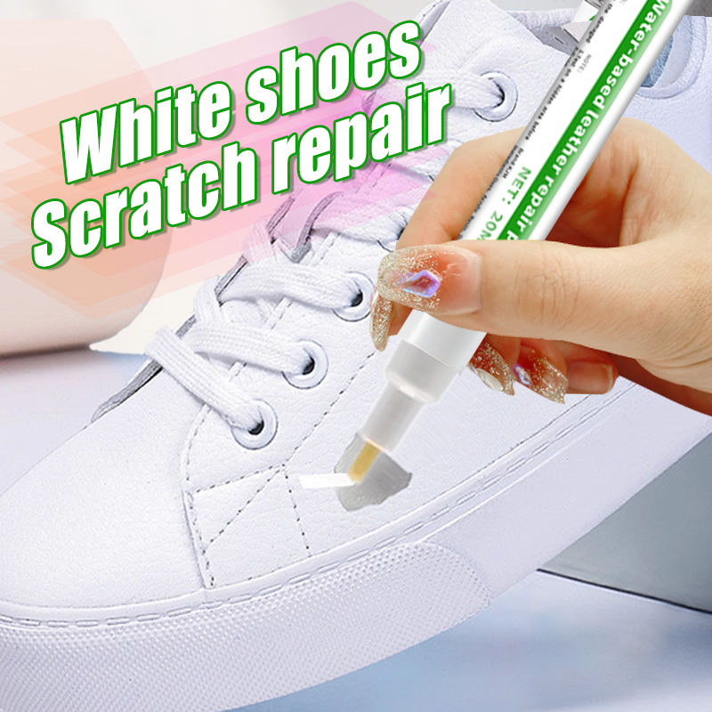 Lápiz Reparador de Arañazos para Zapatos Blancos, Pintura para Retocar Zapatillas, Herramienta de Restauración Rápida para Reparar Zapatillas de Cuero y Lona