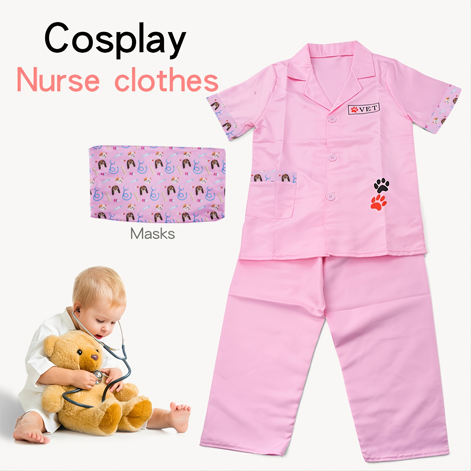 Jeu de rôle de médecin pour enfants, vêtements vétérinaires, jouets habillés pour la famille