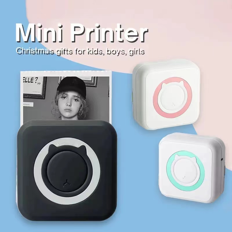 Mini-imprimante d'étiquettes autocollantes thermiques portables, sans encre, Bluetooth, sans fil, papier, Android, IOS