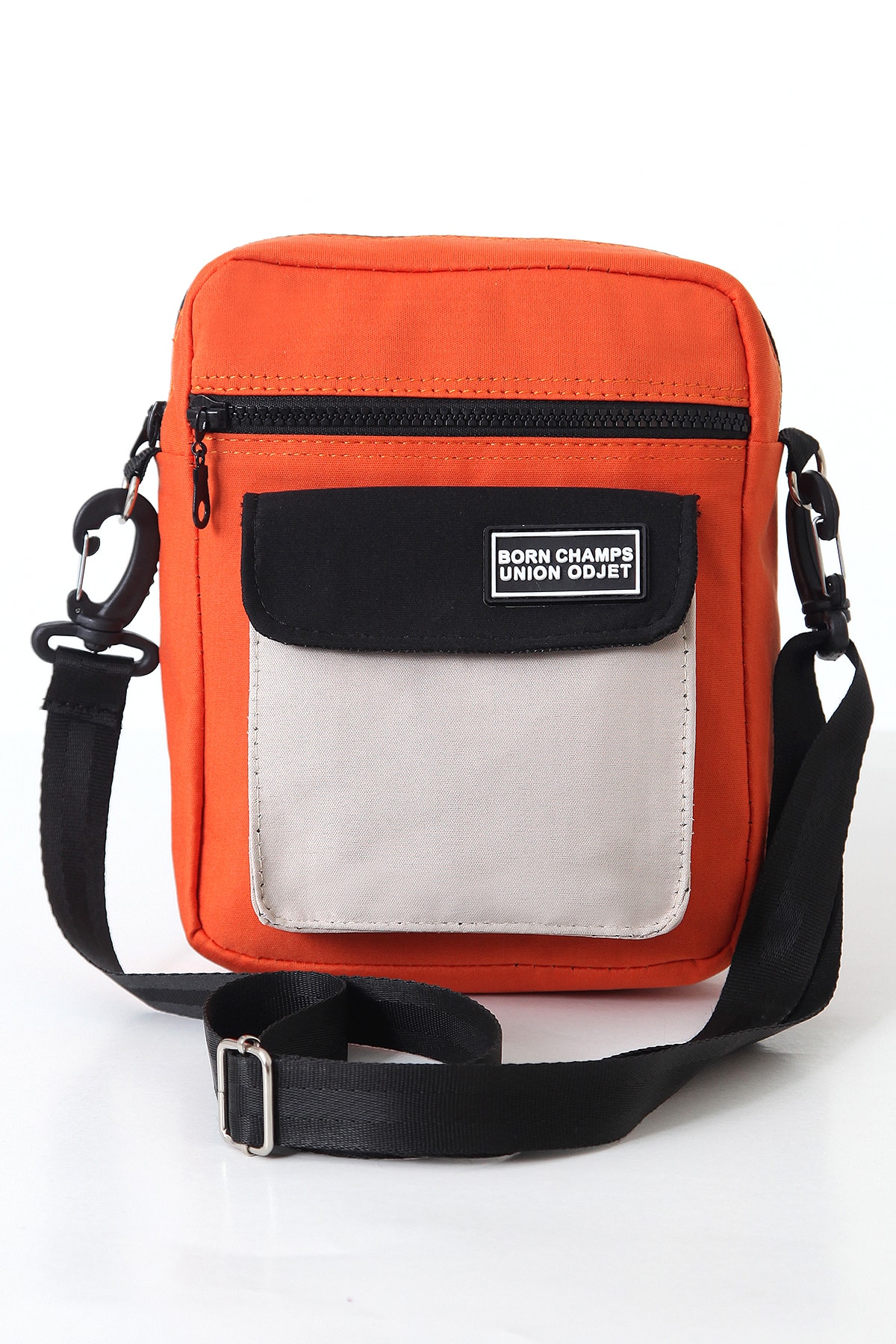 U2 Tas Bahu Bergambar Orange/Cream/Black Union Odjet (Ukuran: 22 Top: 17 "Lebar: 7 Cm)