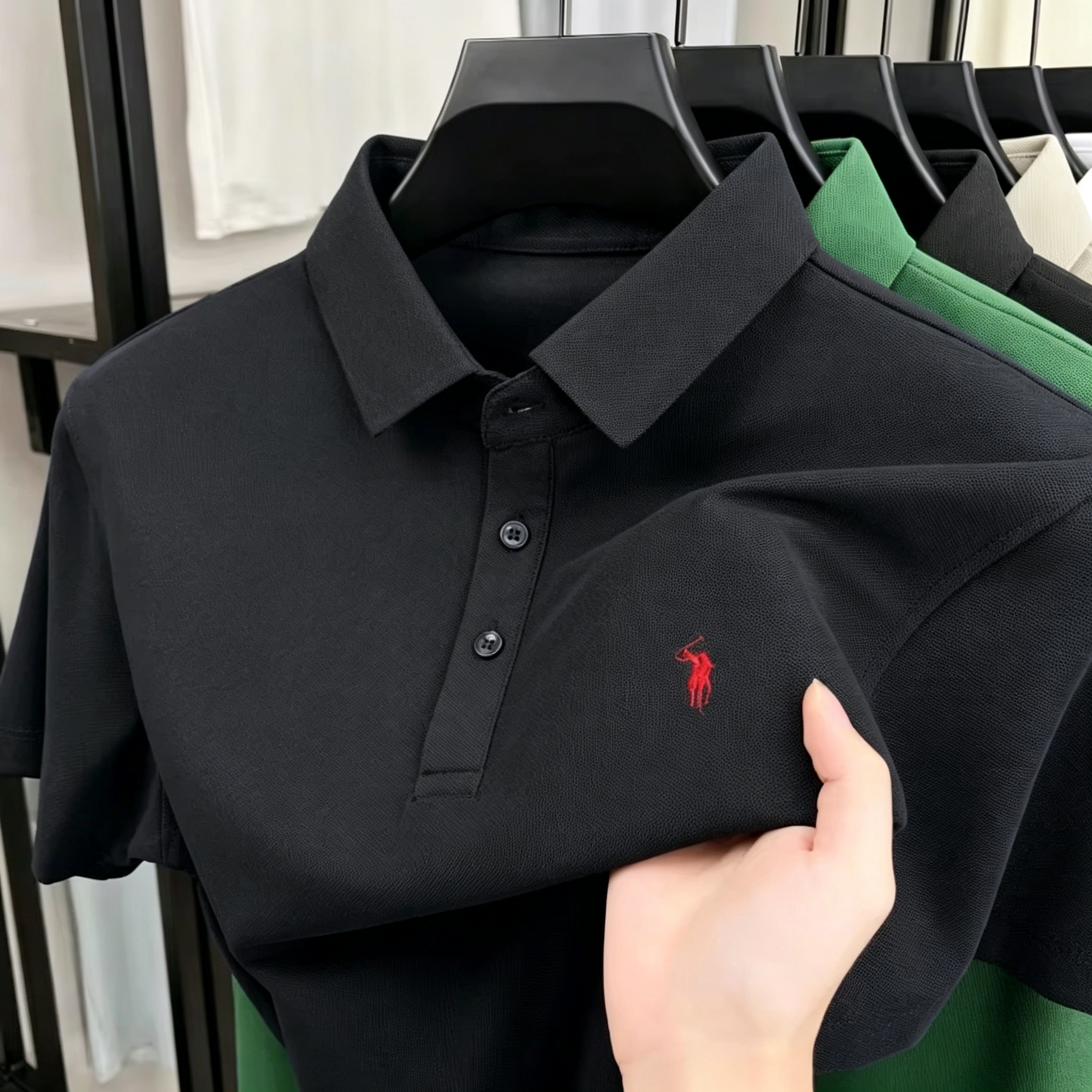 Hochwertiges Herren-Poloshirt mit kurzen Ärmeln, Sommer 2026, luxuriöse Mode, Pony-Stickerei, Golf-Oberteil, lässiges T-Shirt-Polo