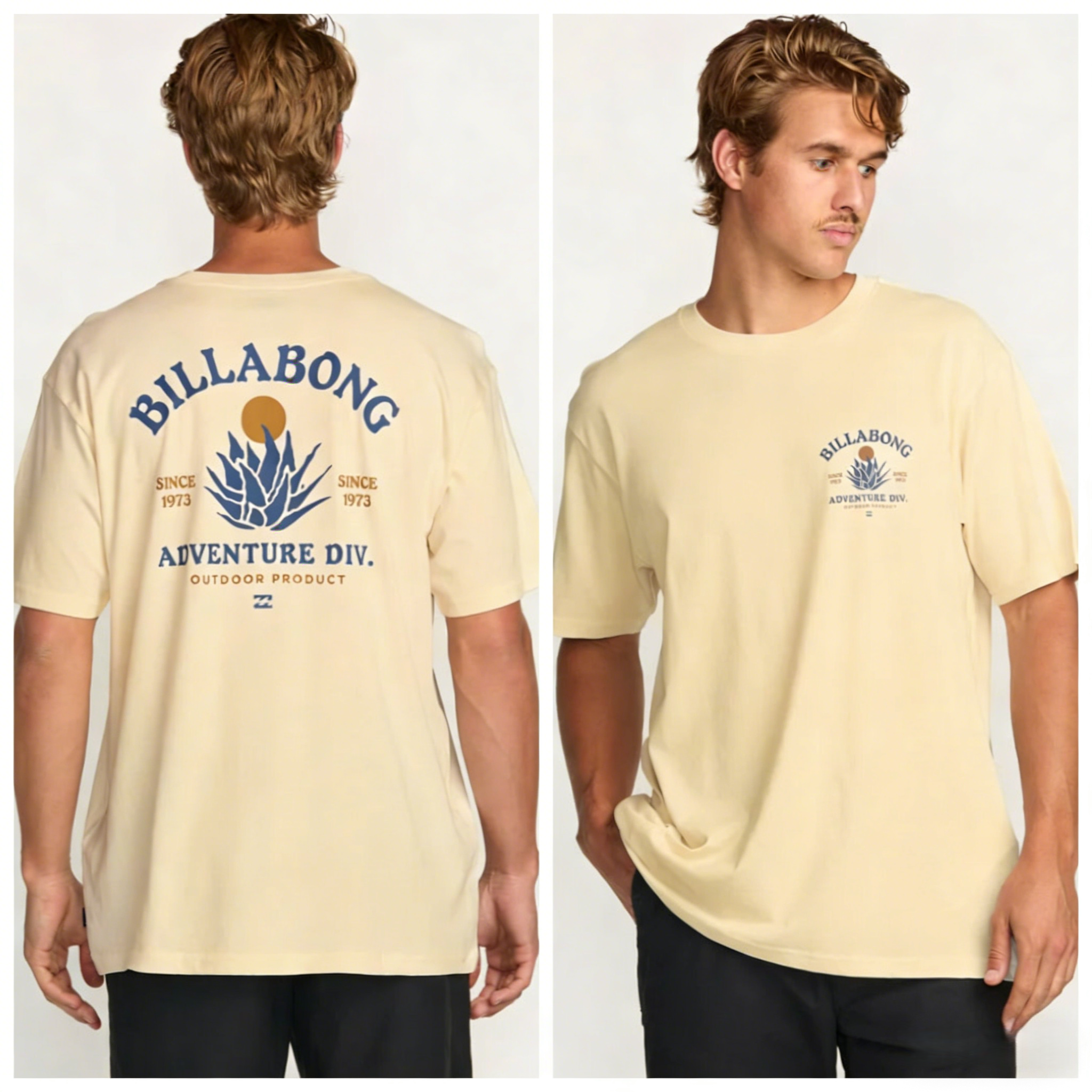 Billabong Męska Koszulka Casual Diving PRFOSports 2026 Letnia Męska Koszulka z Czystej Bawełny Odzież Męska T-shirt Męski Street Wear Y2K Top