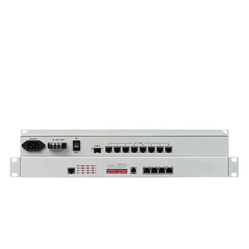 8E1 Optica PDH Multiplexer Point-To-Point Optical Transmission With 4GE (100/1000M) Ethernet Dual Power Supply