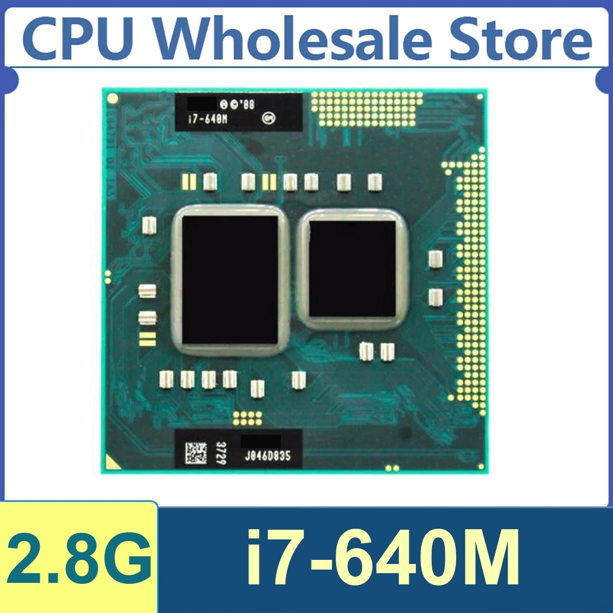 Core i7-640M 2 núcleos 4 hilos 2.80GHz 35W 4MB Caché 32nm PGA988 SLBTN DDR3 1066 MHz Westmere