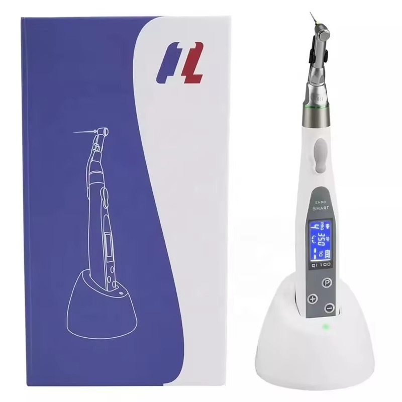 den tal Kabelloser Endomotor, intelligente 9-Programme mit LED-Lampe und 16:1 Untersetzungs-Winkelstück für endodontisches Instrument