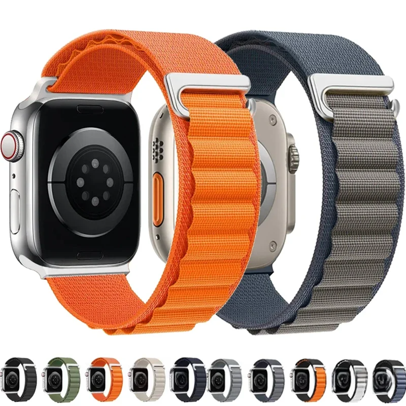 Alpine Loop สําหรับ Apple Watch Band 49 มม.44 มม.45 40 41 42 46 38 มม.สร้อยข้อมือ Correa IWatch Ultra Series 10 9 8 7 SE 6 5 4 3 2