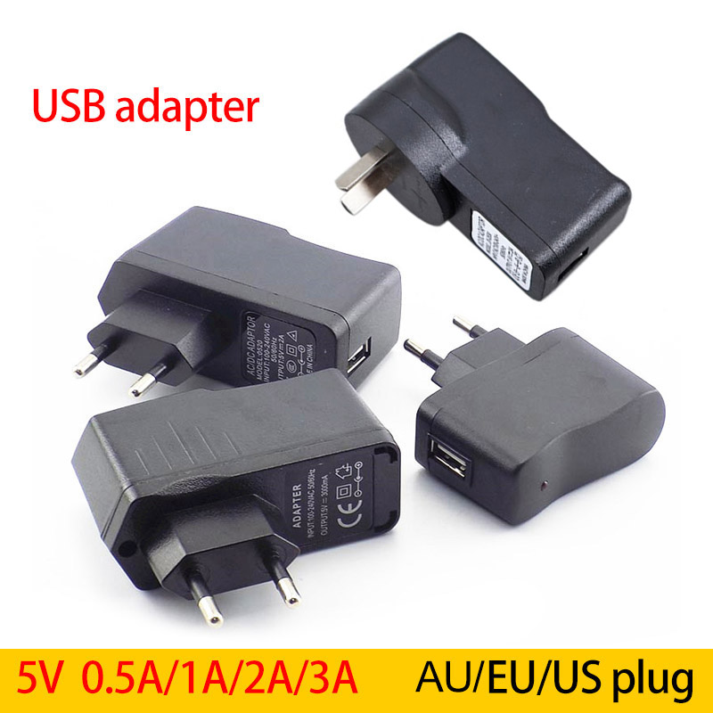 DC 5V 0.5A/1A/2A/3A 3000ma USB konwerter portów ładowania Adapter do zasilacza ue AC do DC 2000ma dla LED diody na wstążce telefon