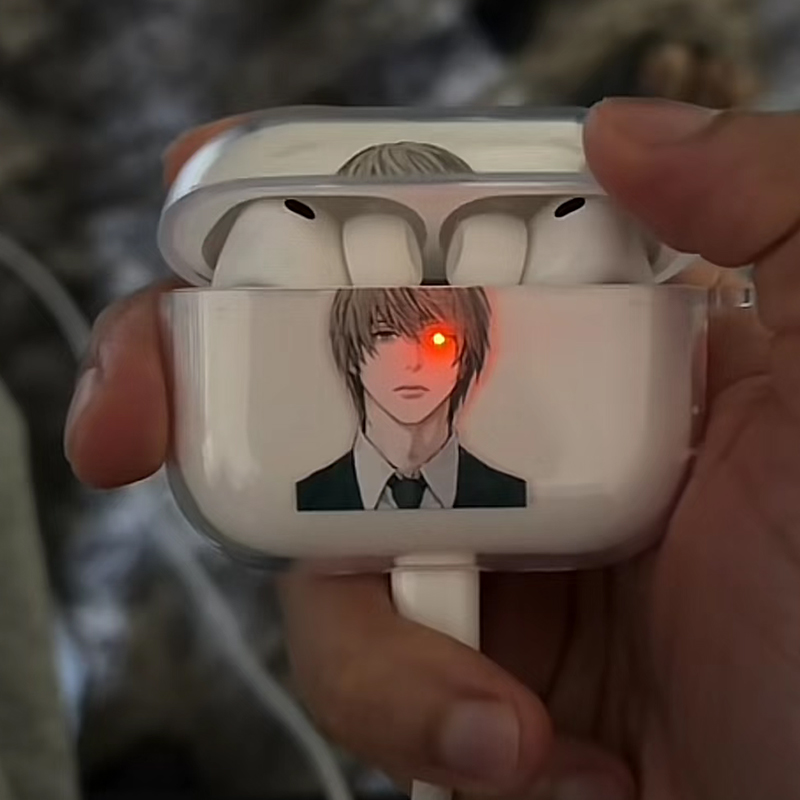 Чехол из японского аниме Mikami Teru Death Note, мягкий силиконовый чехол из ТПУ для AirPods 4 Pro 1 2 3, прозрачный прозрачный чехол для наушников Bluetooth